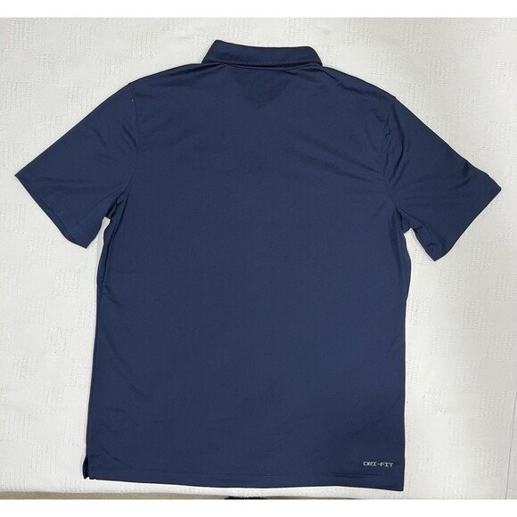 Nike Drifit Polo Short Sleeve Navy Blue Size L Raiders Basketball - Picture 2 of 5